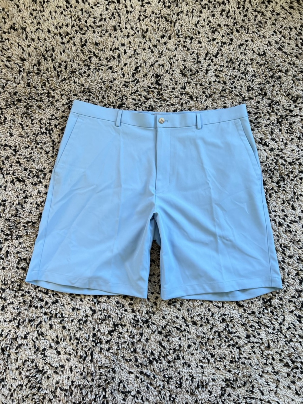 Peter Millar Wicking Golf Shorts Light Blue Jupiter Hills Club Logo Men’s 38